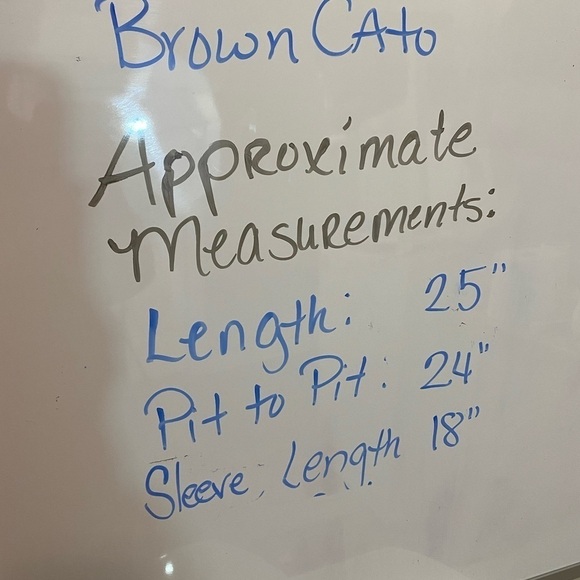Cato size 18/20 dark brown 3/4 length sleeve stretch comfy chunky buttons cotton - Picture 6 of 7